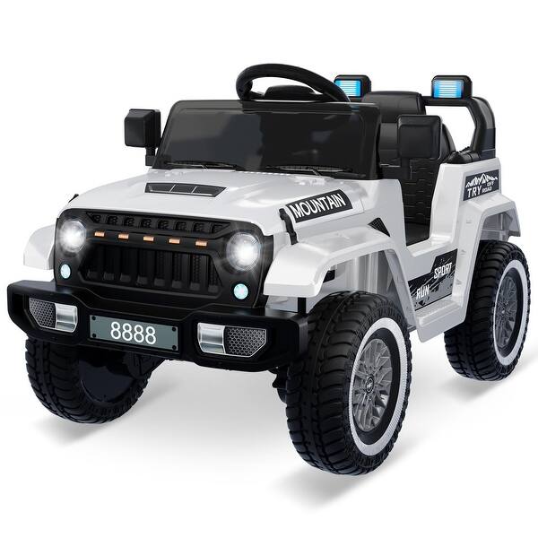 slide 2 of 20, 12V Kids Ride On Truck Car, Battery Powered Electric Vehicles White