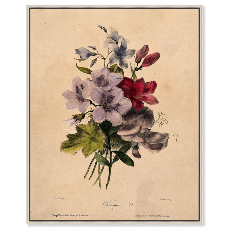 Elisa's Blooms Canvas by Art Remedy - Silver - 36" x 45"