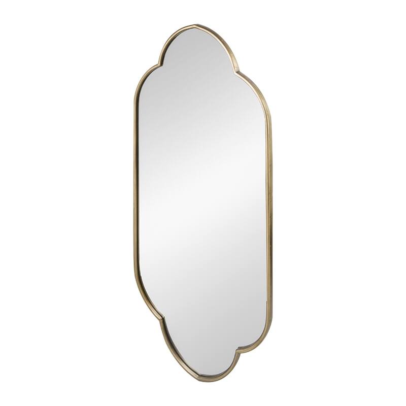 Champagne Gold Decorative Wall Mirror - Notched Edges