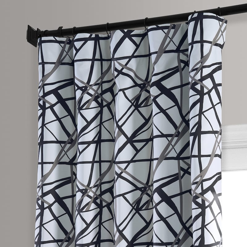 Exclusive Fabrics Gridlock Blackout Room Darkening Curtain Panel Pair (2 Panels)