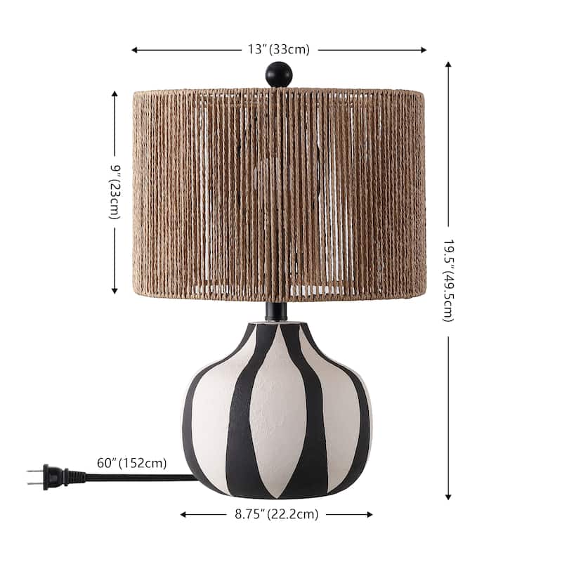 SAFAVIEH Couture Devi, 20-inch, Table Lamp - 13"W x 13"D x 20"H