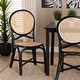 preview thumbnail 2 of 8, Ayana Mid-Century Modern Two-Tone Black and Natural Brown Rattan Dining Chair