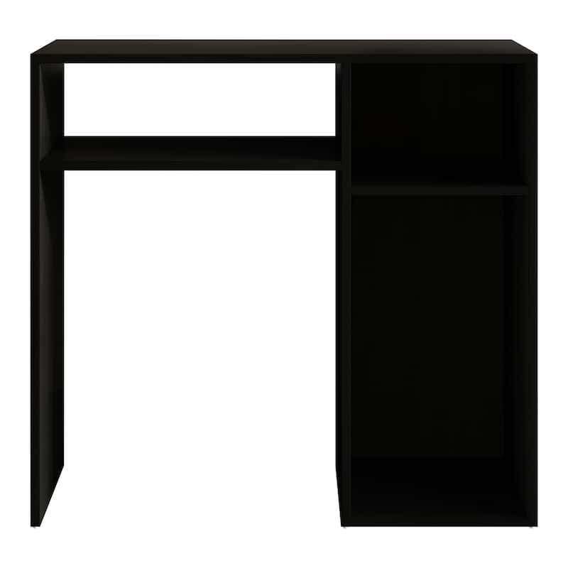 CraftPorch Classic Writing Table with Shelf Cabinet - Black