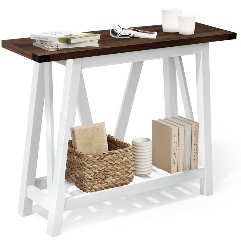 Console Table with Storage Shelf Entry Table for Living Room Hallway - 41.34 in L * 11.42 in W * 31.5 in H