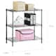 Concise Carbon Steel/ PP 3-Shelf Home Kitchen Shelving Unit
