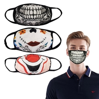 Halloween Scary Funny Lovely Soft Reusable Cloth Face Masks Set - 15.5 ...