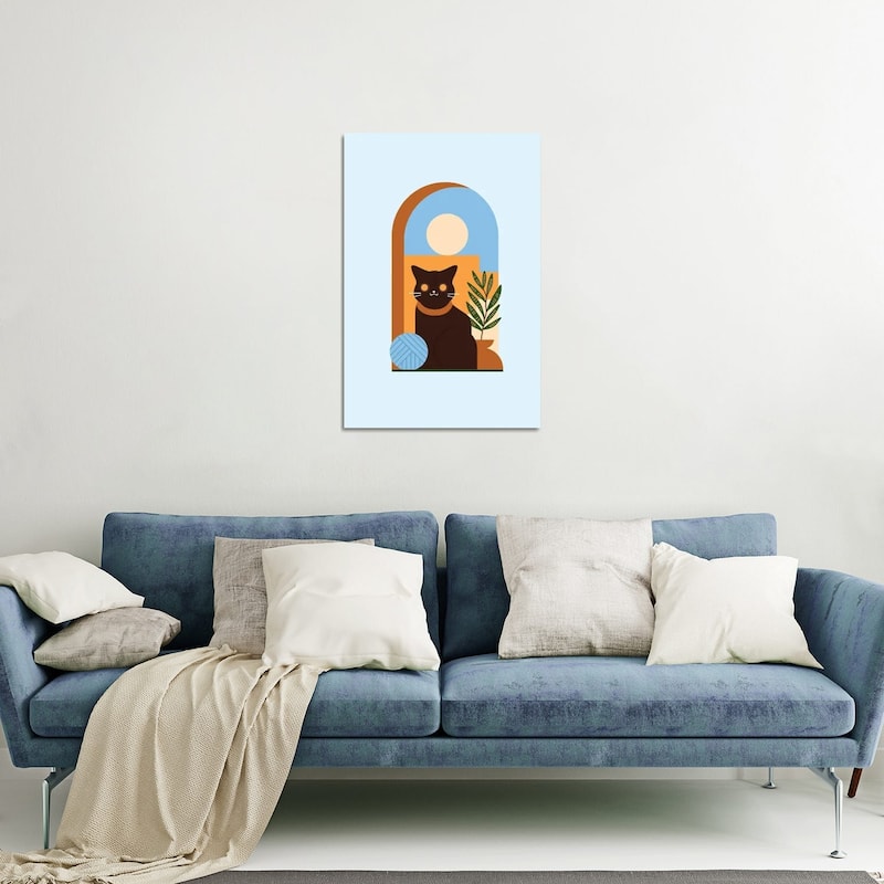 Teracotta Cat Print On Acrylic Glass by Domonique Brown