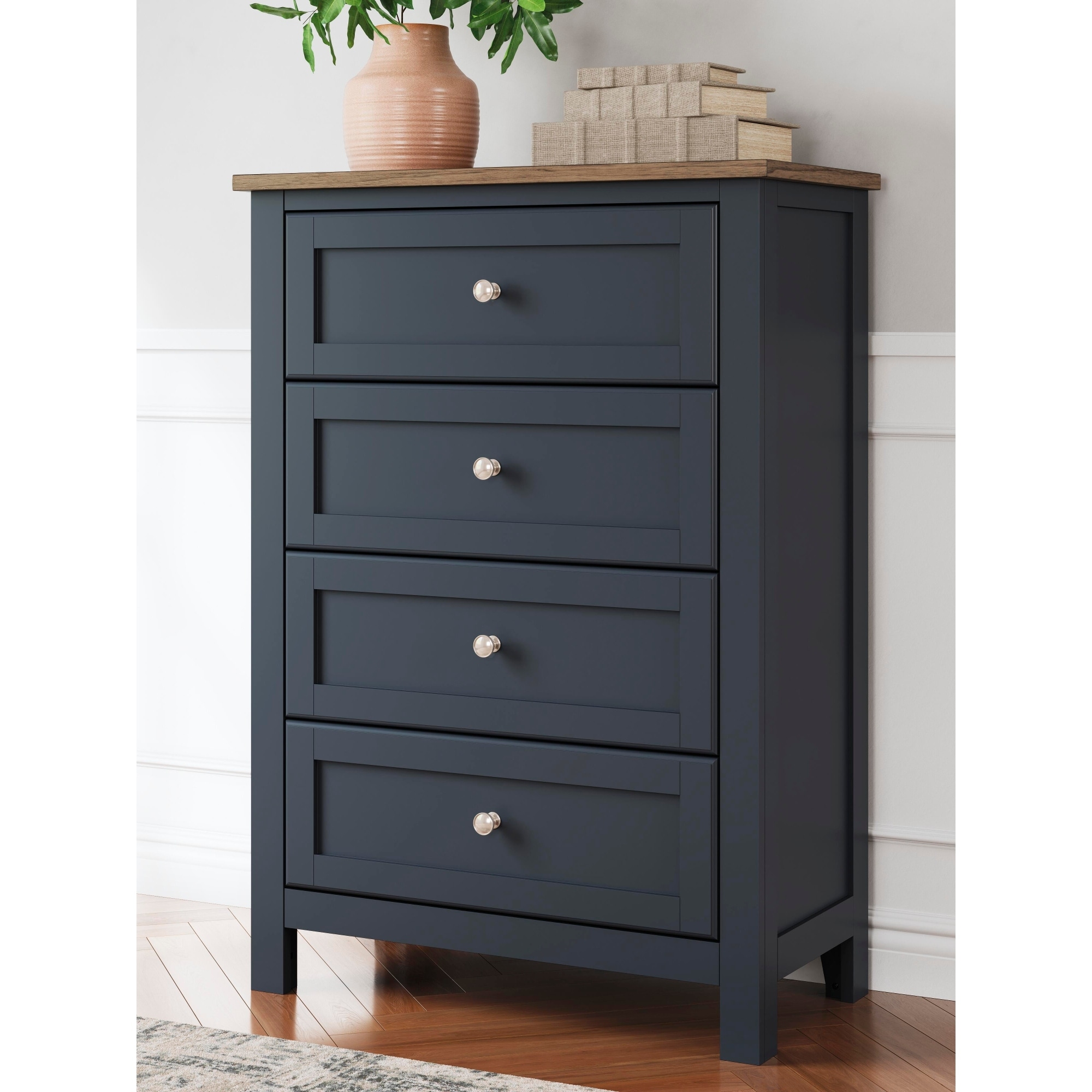 Signature Design by Ashley Landocken Brown/Blue Chest of Drawers