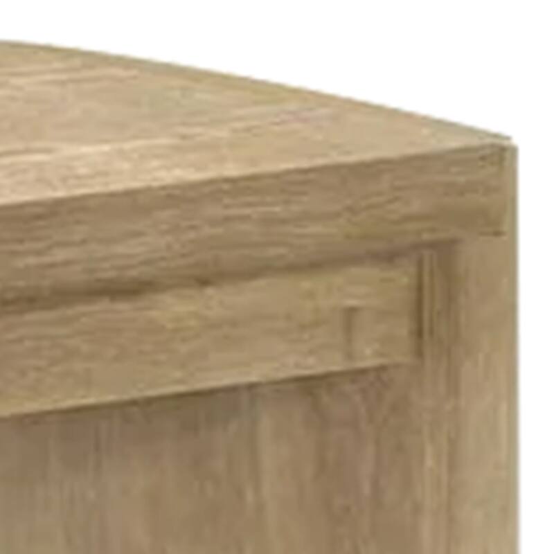 Edey Dining Bench, Rounded Corners, 51 Inch Oak Brown Solid Rubberwood