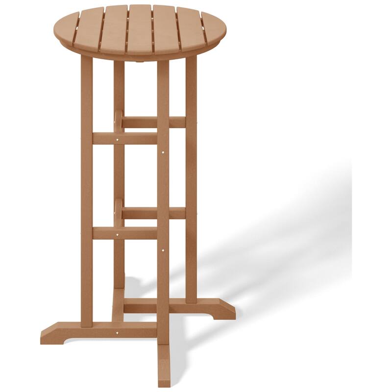 Polytrends Laguna Hdpe All Weather Outdoor Patio 24" Round Bar Bistro Table