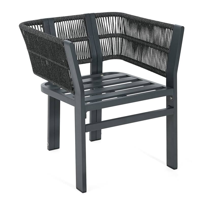Christopher Knight Home - Outdoor Aluminum Dining Chair Set with Weather-Resistant Cushions
