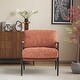 preview thumbnail 20 of 63, 27.56" Modern Accent Chair with Plush Cushions, Metal Frame, and Wooden Armrest Design -for Living Room, Bedroom