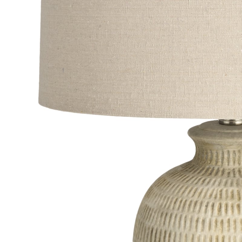Nourison 24" Textured Ceramic Farmhouse Table Lamp