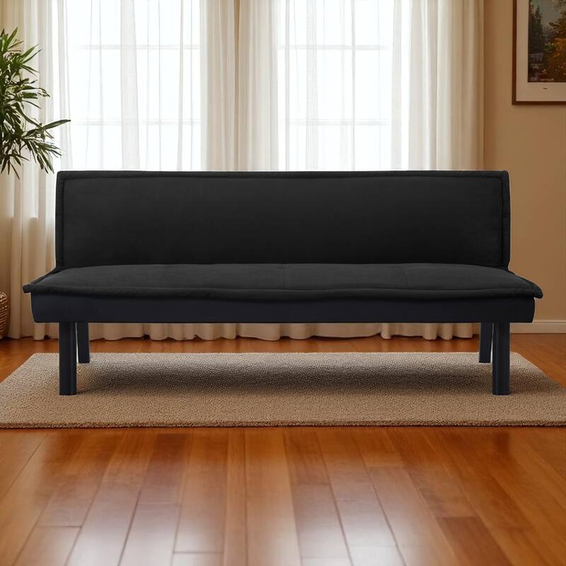 KISRAIS 64.6" Wide Adjustable Upholstered Futon Sleeper Sofa Bed