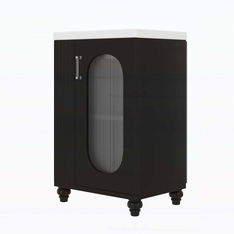 Bathroom Vanity Cabinet with Sink,with Two-tier Shelf,Adjustable Shelf