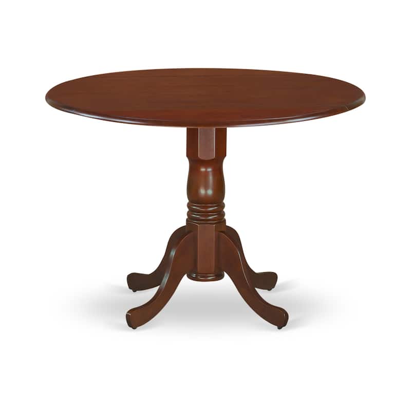 Round Dining Table Set with Chairs - 42 Inch Kitchen Table & 2 Dining Chairs - Mahogany Finish