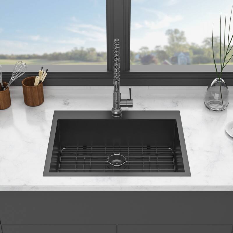 28 Drop In Topmount 16 Gauge Stainless Steel Kitchen Sink