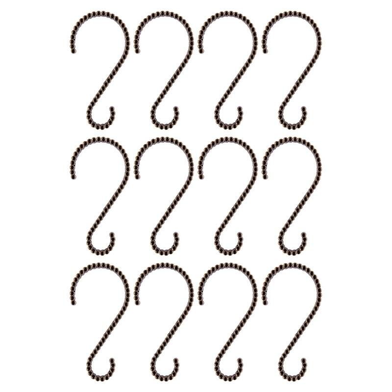 Utopia Alley Rustproof Zinc Shower Curtain Rings for Bathroom, Set of 12