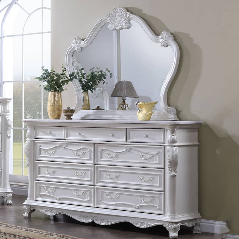 Furniture of America Eugene Traditional Solid Wood 5-Piece Panel Bedroom Set