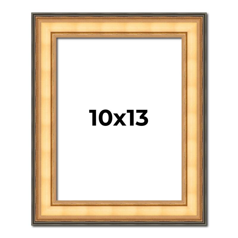 10x13 Frame Gold Plein Aire Solid Wood Picture Frame Width 2 Inches |