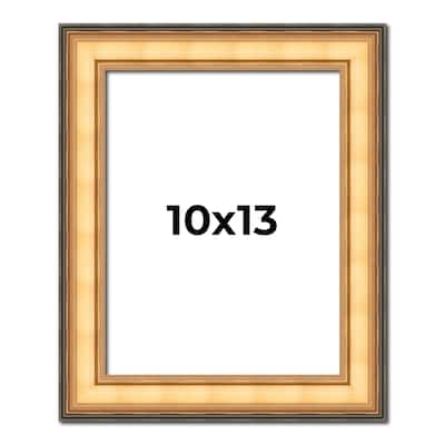 10x13 Frame Gold Plein Aire Solid Wood Picture Frame Width 2 Inches |