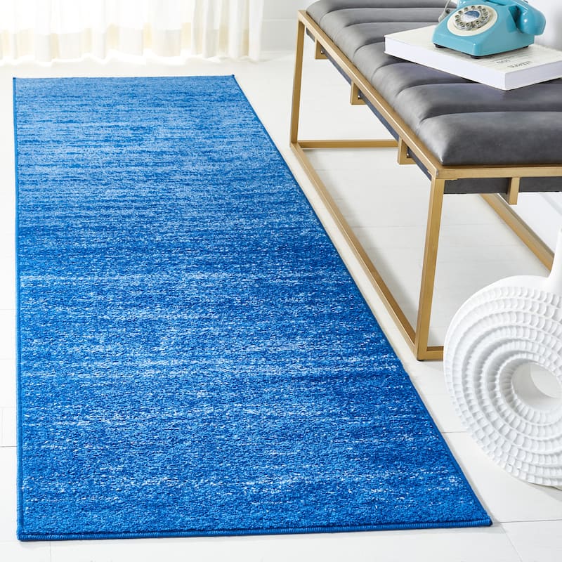 SAFAVIEH Adirondack Mieko Modern Ombre Distressed Area Rug - 2'6" x 8' Runner - Light Blue/Dark Blue