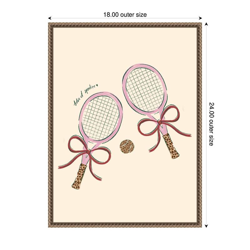 Kate and Laurel Tennis Club by Aislinn Simmonds Duchess Plum Framed Canvas Wall Art Print