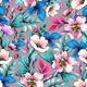 Grey Wallpaper with Pink Flowers - Bed Bath & Beyond - 35647433