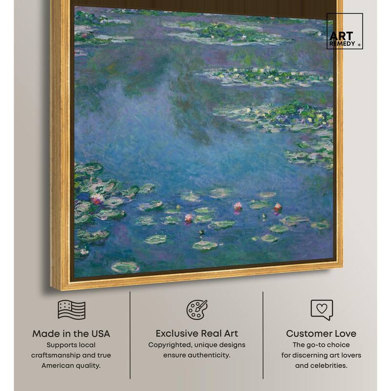 Monet Water Lilies Canvas by Art Remedy