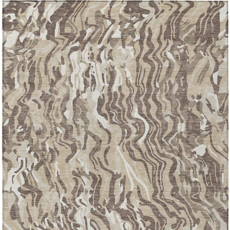 HomeRoots Abstract Transitional Rectangle Outdoor Rug