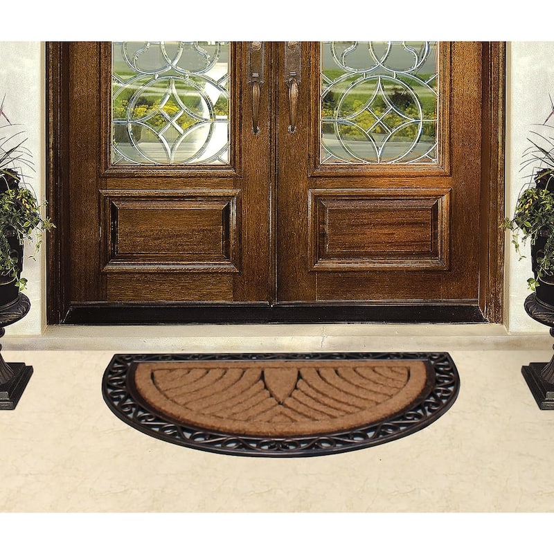 A1HC Natural Coir & Rubber Door Mat, 30"x48", Heavy Duty Large Doormat