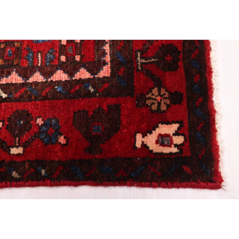 ECARPETGALLERY Hand-knotted Andelz Red Wool Rug - 4'8 x 13'6
