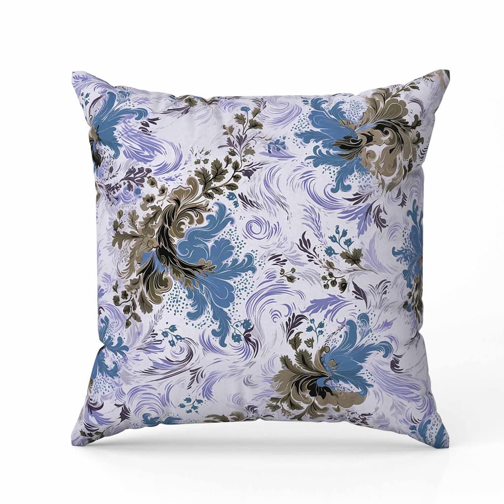 Retro Remix Indoor/Outdoor Reversible Throw Pillow Blue and Olive