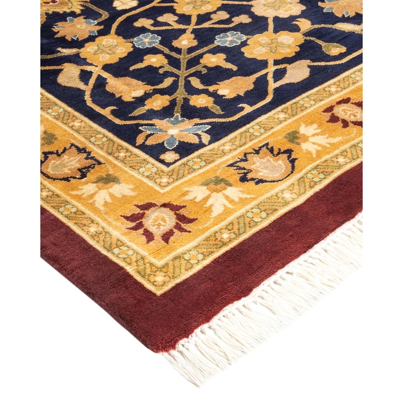 Overton Hand Knotted Wool Vintage Inspired Traditional Mogul Red Area Rug - 12' 0" x 18' 0"