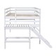 preview thumbnail 8 of 9, White Full Pine Loft Bed with Platform & Ladder