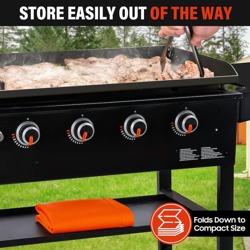 Griddle Mat Cover for 28 in. Blackstone and other Griddles (Orange) - 28 Inch