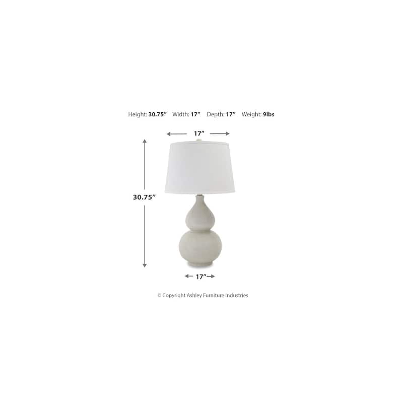 Signature Design by Ashley Saffi Biege Table Lamp - 17" W x 17" D x 30.75" H