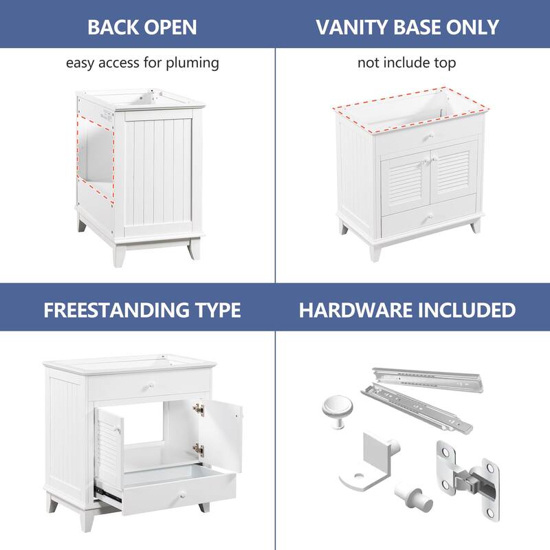 Bathroom Vanity Base without Sink,Bathroom Cabinet with 2 Doors and 1 Drawer