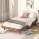 preview thumbnail 2 of 6, Twin Size Floating Platform Bed Frame with Modern Design and Sturdy Construction