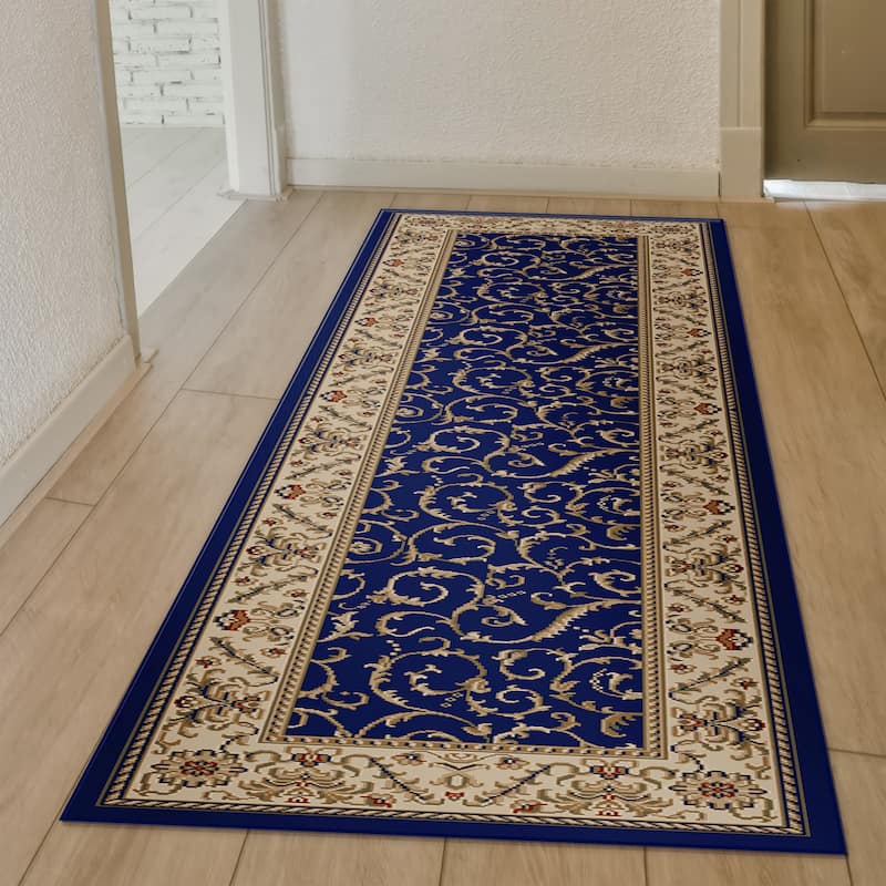 Admire Home Living Amalfi Transitional Scroll Pattern Area Rug