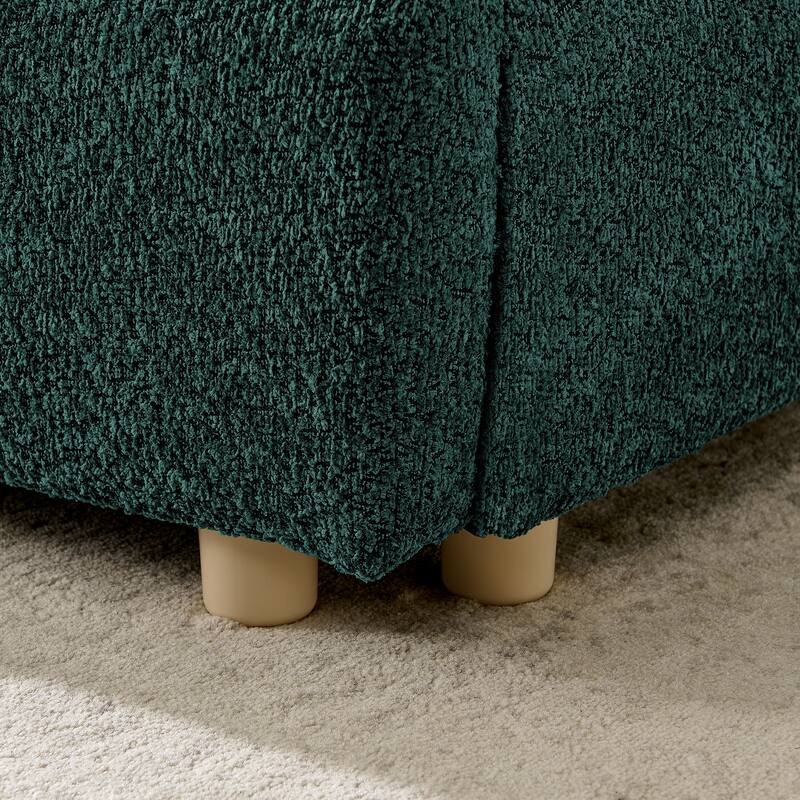 Fabric Upholstered Bed Frame Modern American Platform Bed Frame with Curved Headboard/Sturdy Legs Support/No Box Spring Needed