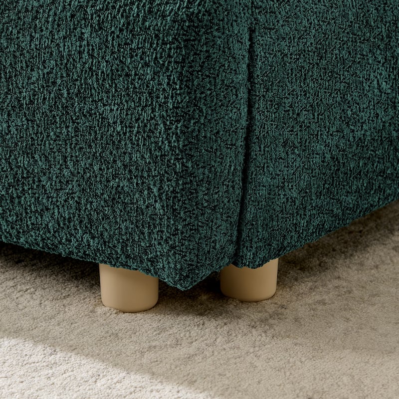 Stylish Curve-shaped Upholstered Platform Bed Frame Modern Minimalist Low Profile Bed with Curved Headboard Optional Storage Bed