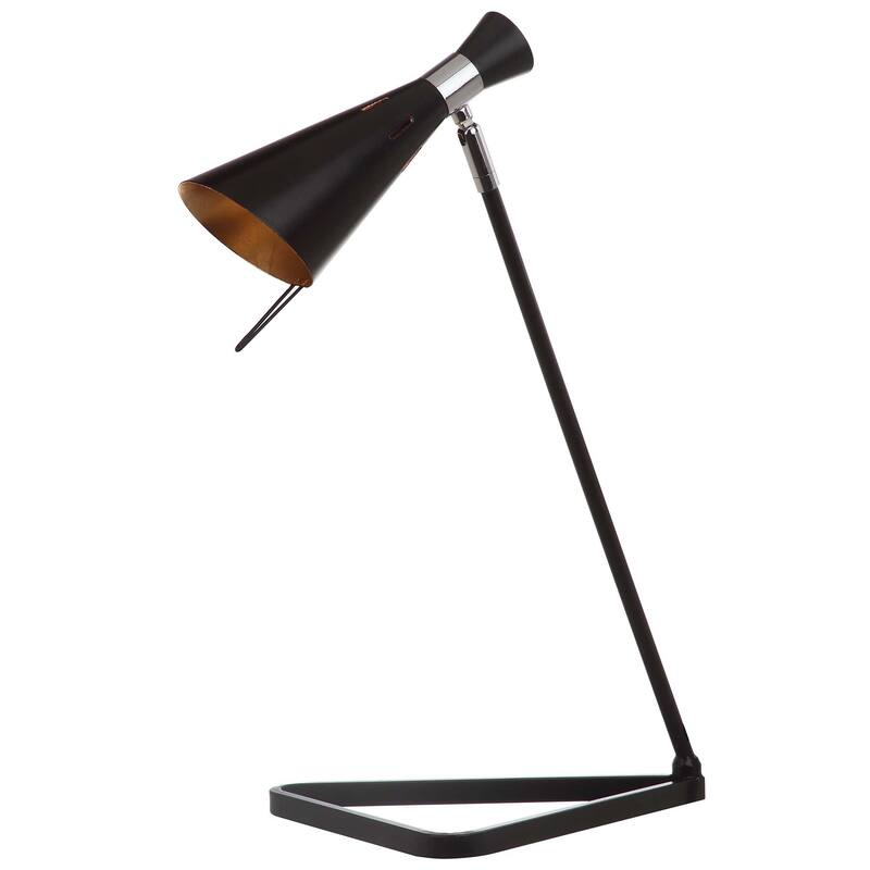 SAFAVIEH Lighting 21-inch Padric Black Task LED Table Lamp - 15"x9.25"x21"