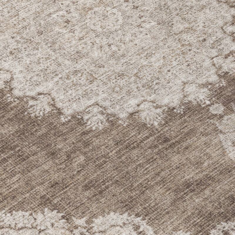 Machine Washable Indoor/ Outdoor Vintage Traditional Chantille Rug