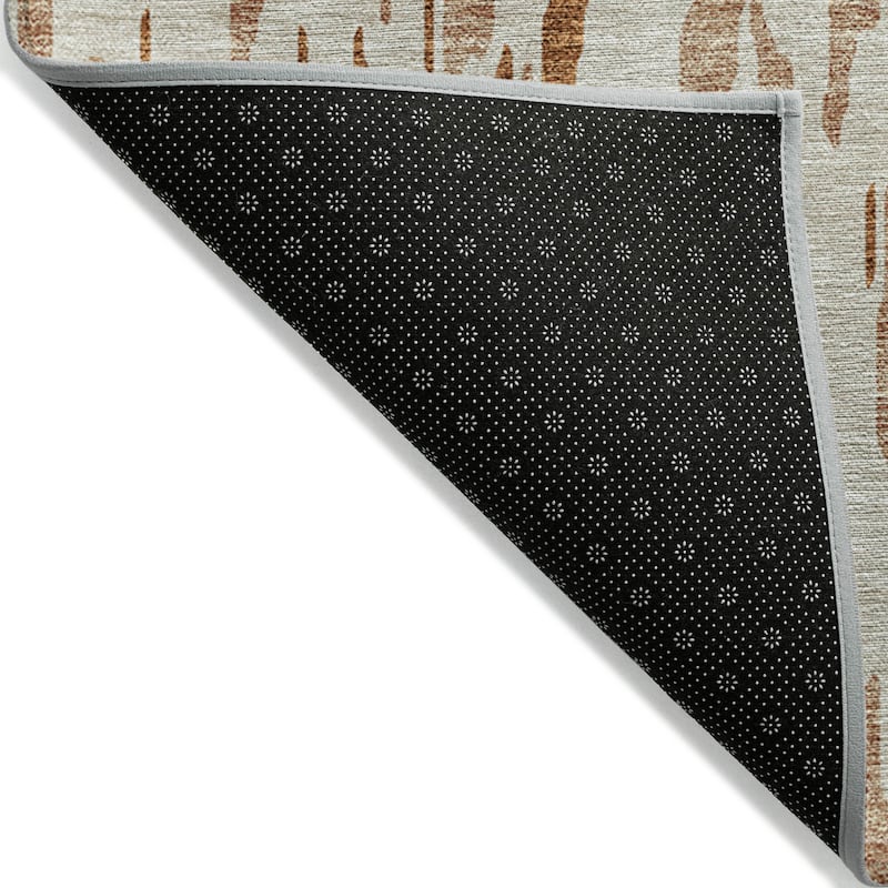 Machine Washable Indoor/ Outdoor Abstract Chantille Rug