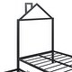 preview thumbnail 34 of 42, Twin Size House Shaped Metal Platform Bed with Drawers