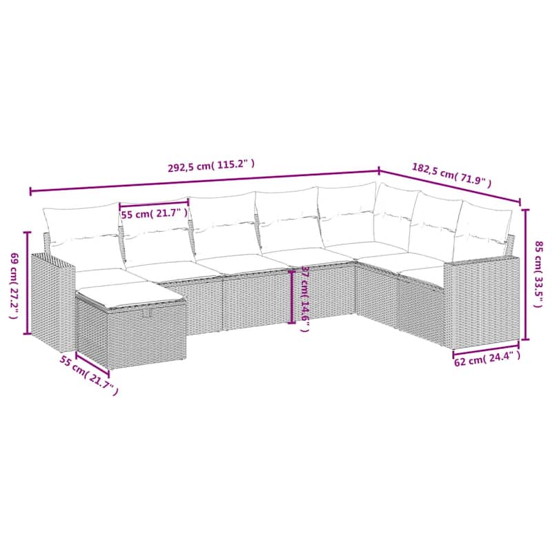 vidaXL Garden Sofa Set