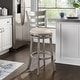 preview thumbnail 6 of 43, Verona Linen Ladder Back Swivel Bar Stool by iNSPIRE Q Classic
