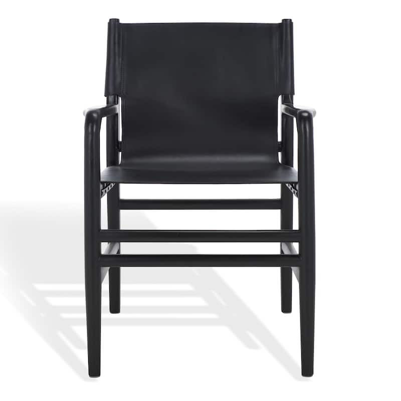 SAFAVIEH Couture Cassaphina Solid Wood Arm Chair, Fully Assembled - 22"W x 23"D x 34"H