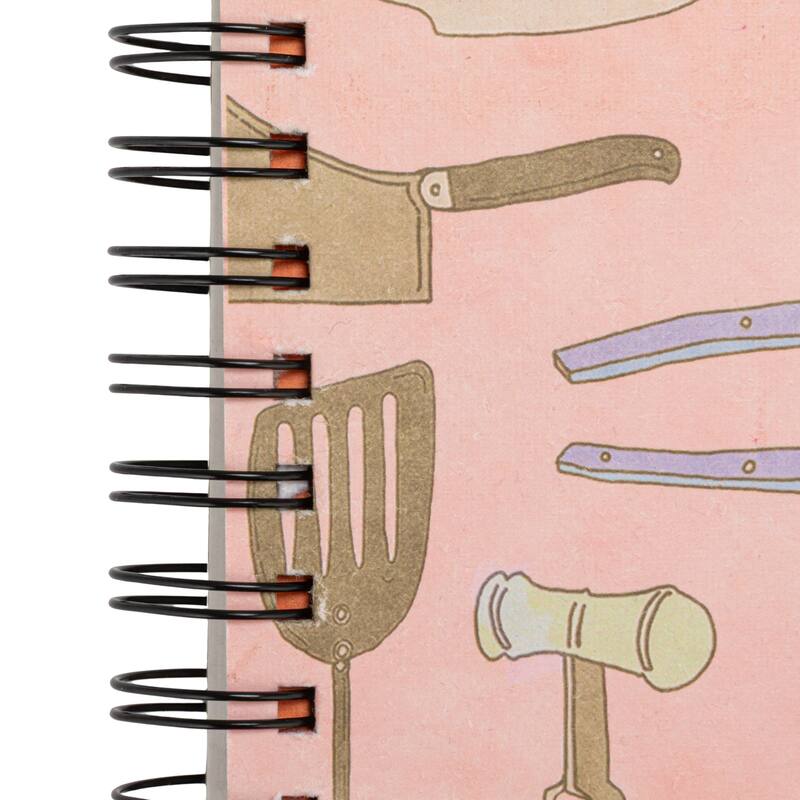 Spiral Bound Paper Recipe Journal with Patterns